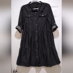 Millennium Dark Denim Boho Dress Size XL